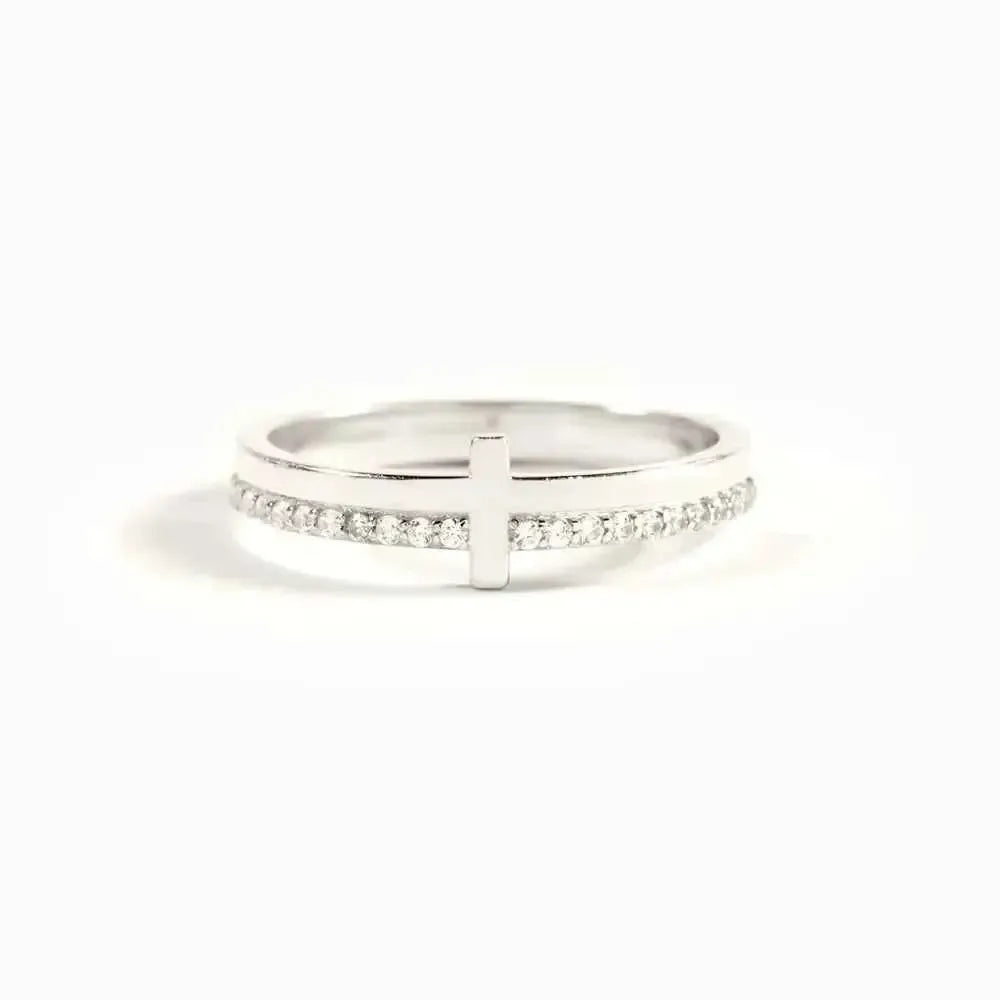 Faith Cross Ring – 925 Silver Jewelry