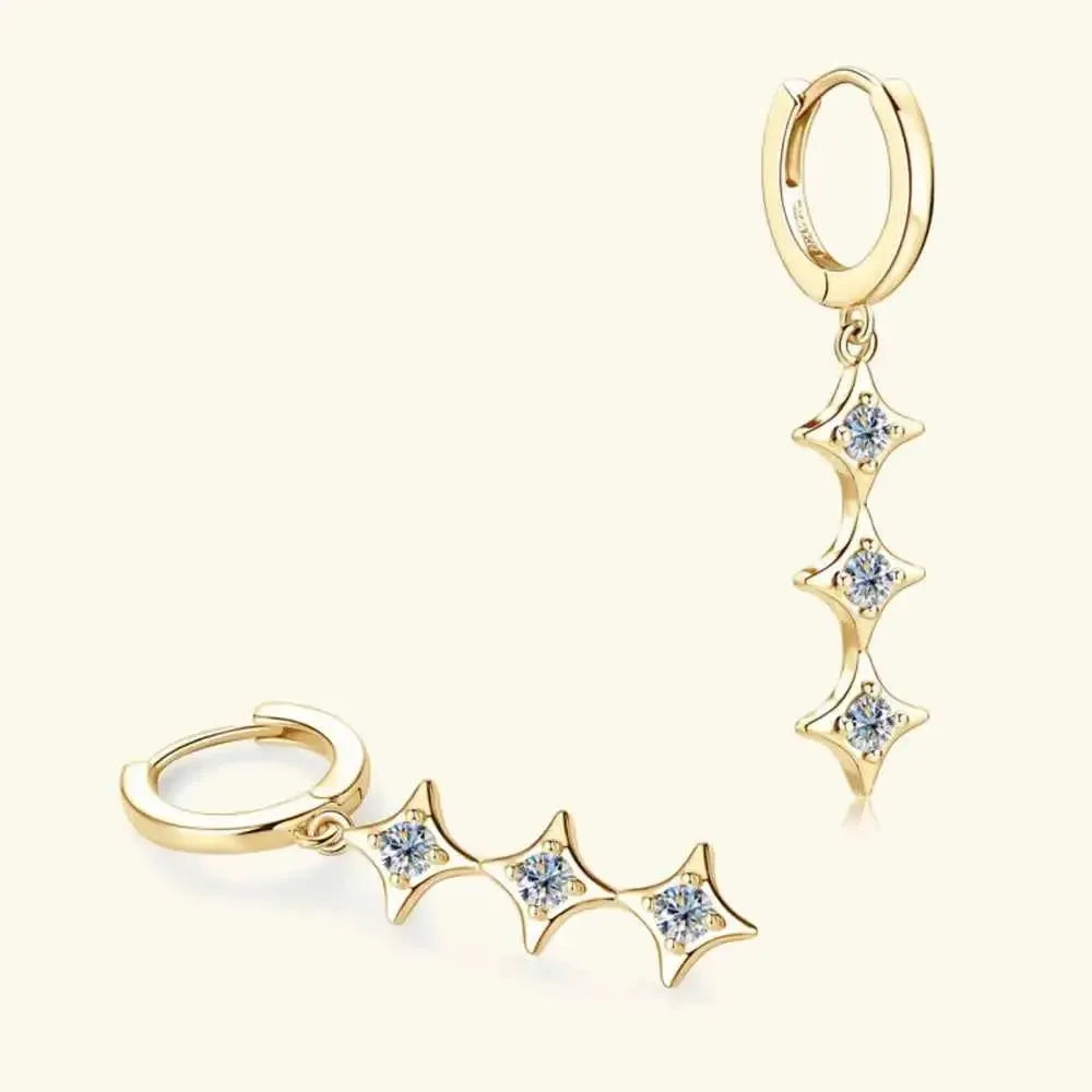 Shimmering Silver Geometry Earrings