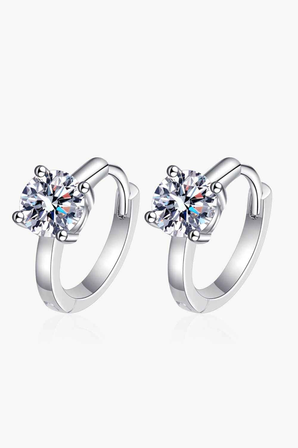 Classic Moissanite Huggies That Dazzle