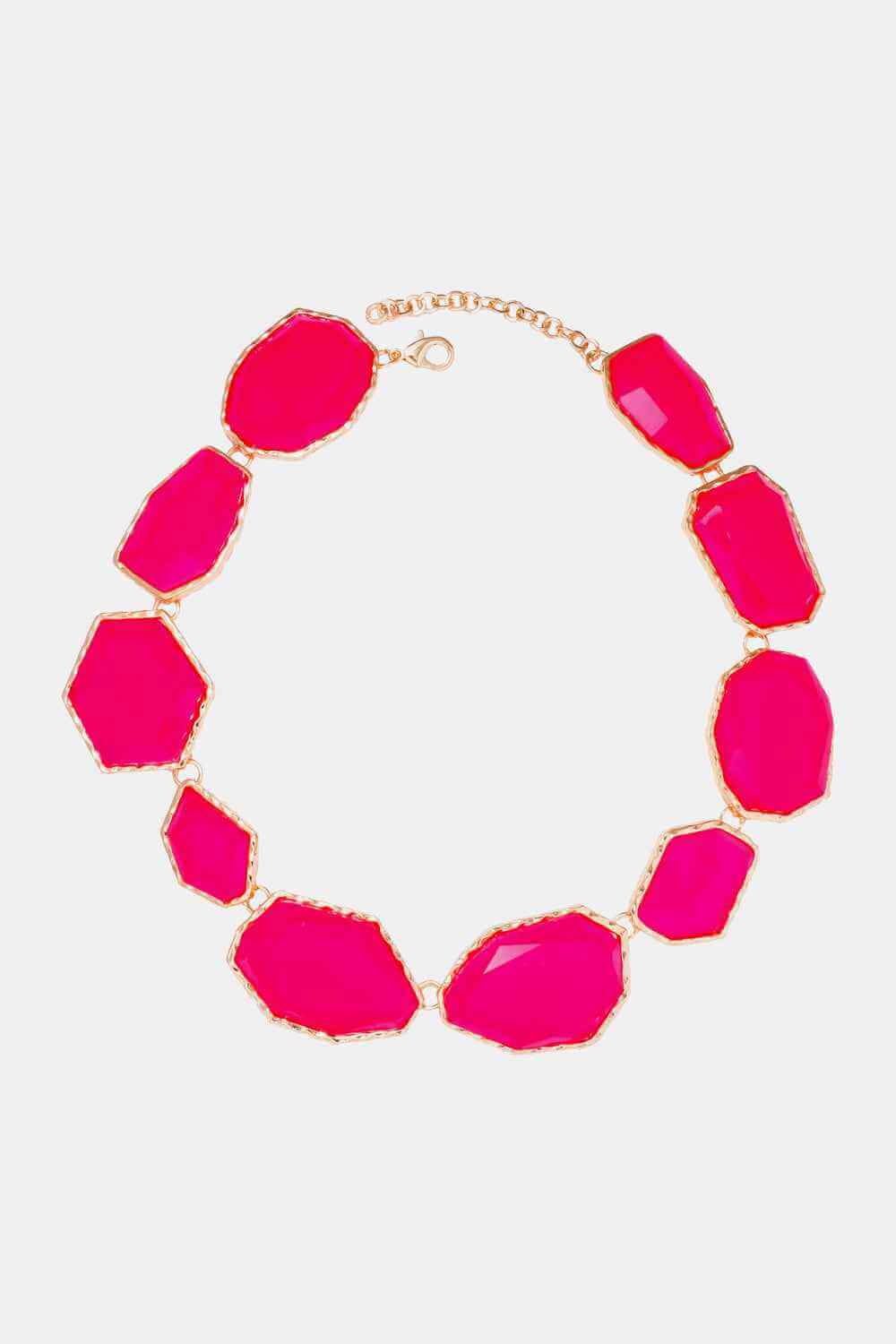 Geometric Resin Frame Necklace