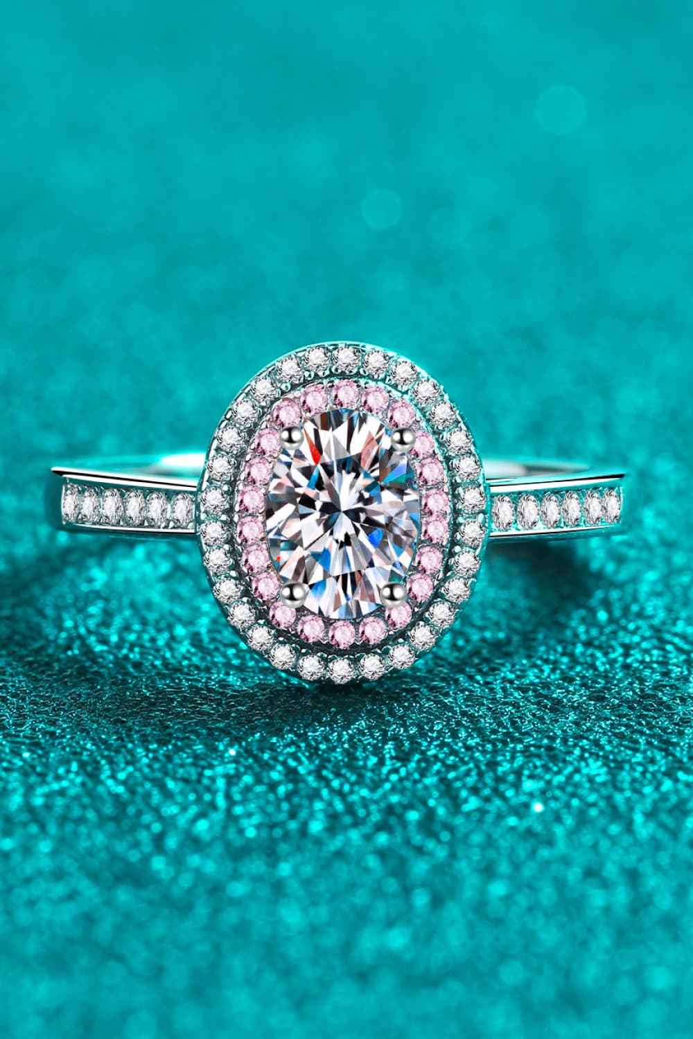 1 Carat Moissanite Halo Ring