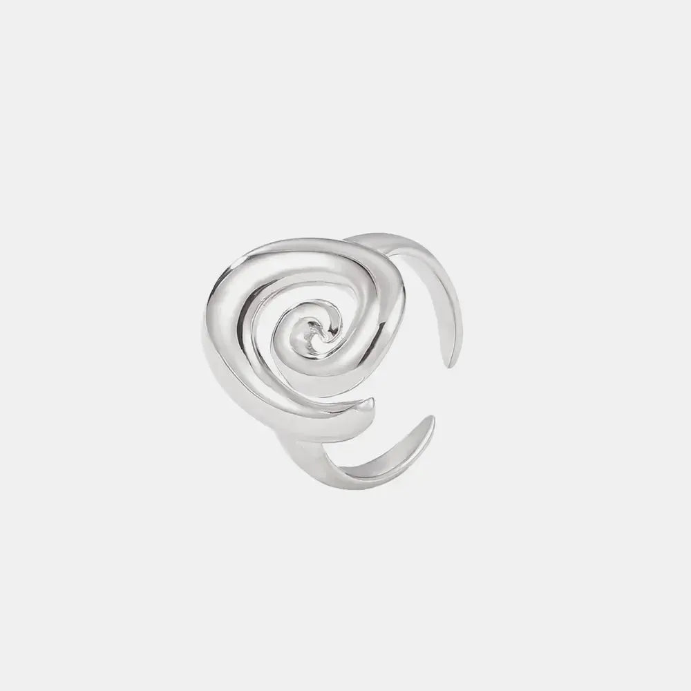 Spiral Shape Ring – Titanium Steel Design
