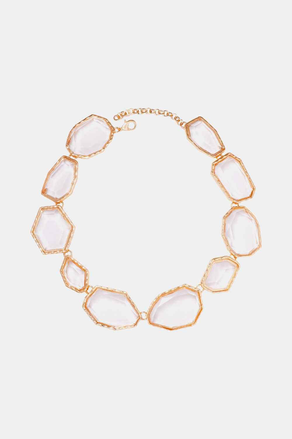 Geometric Resin Frame Necklace
