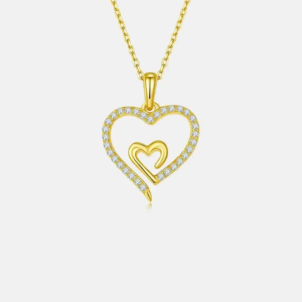 Romantic Heart‑Shape Moissanite Pendant
