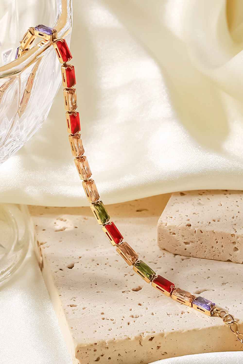 Gold Multicolor CZ Bracelet