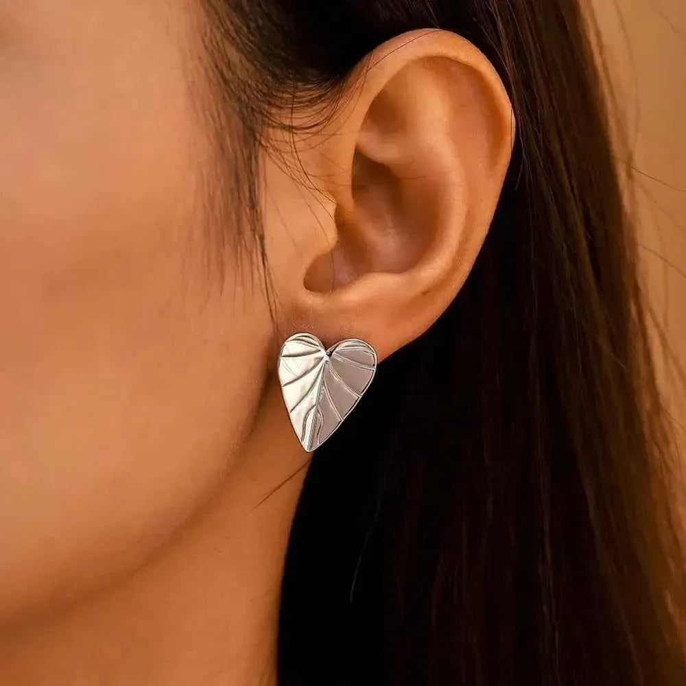 Nature-Inspired Stainless Stud Earring