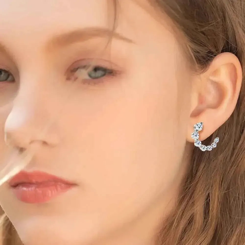 Brilliant Moissanite in Sterling Silver