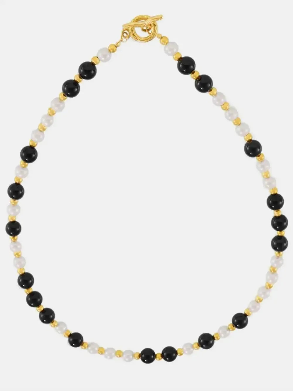 Agate Shell Bead Statement Necklace