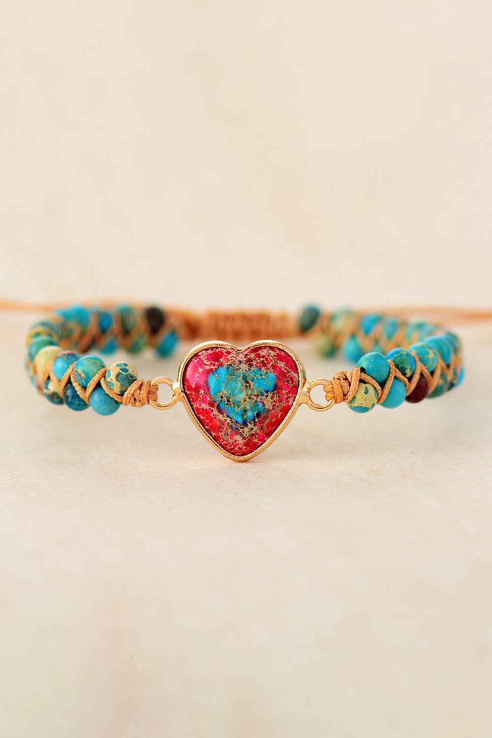 Elegant Natural Heart Stone Bracelet