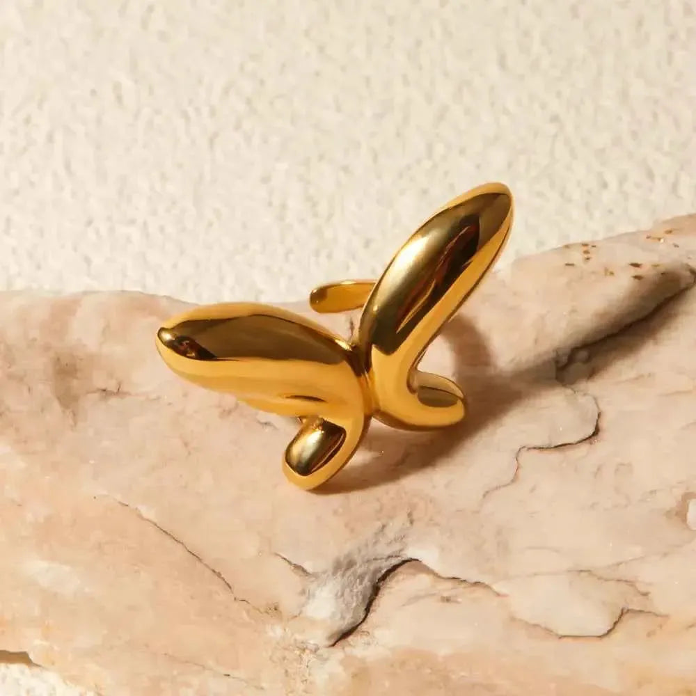 Elegant Butterfly Ring – Gold Jewelry