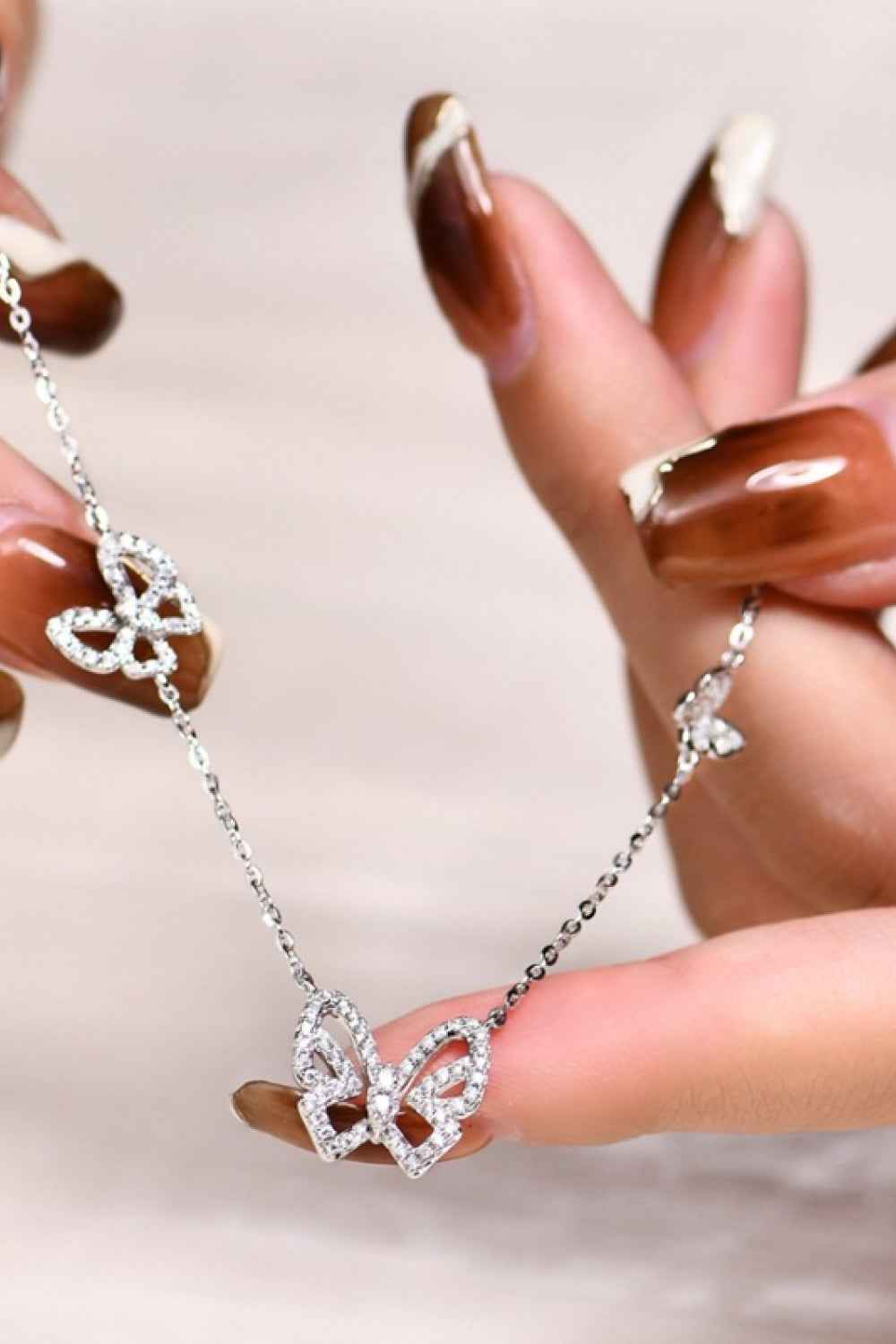 Sparkling Butterfly Moissanite Wristpiece