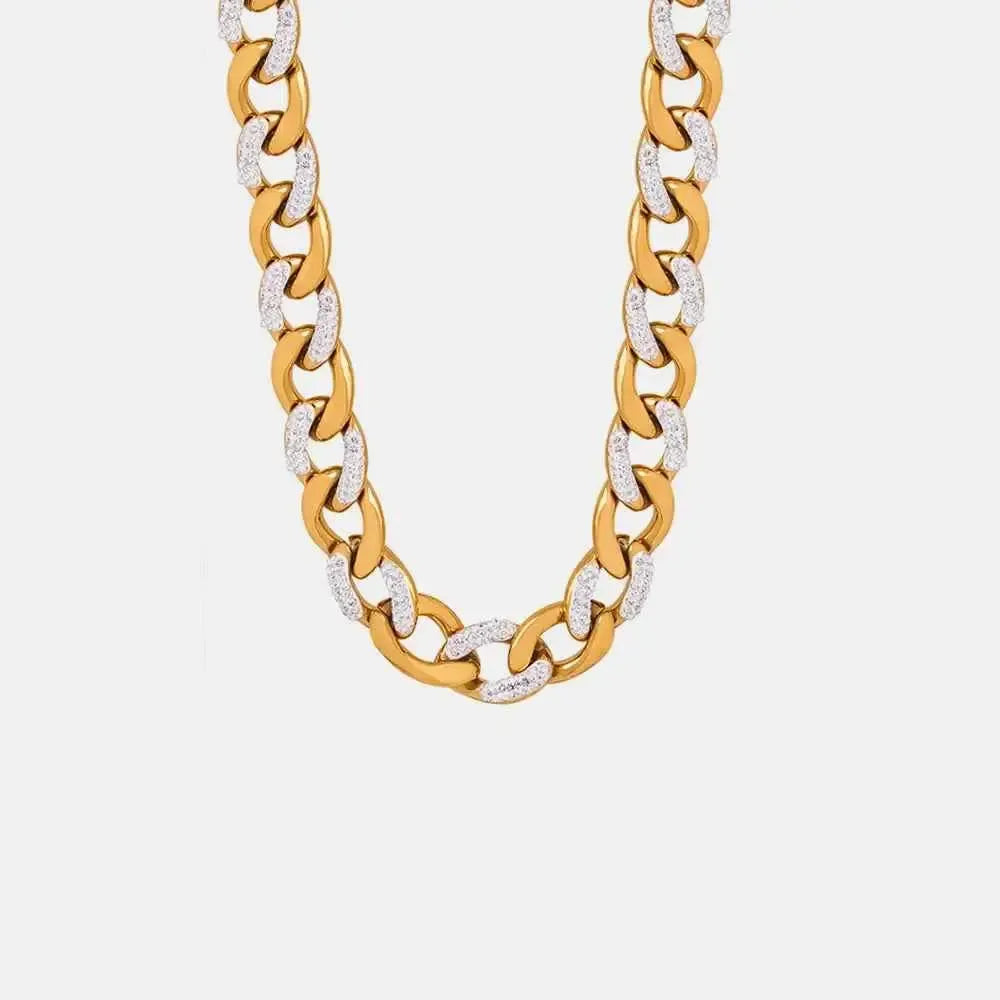 Chunky Zircon Titanium Steel Chain
