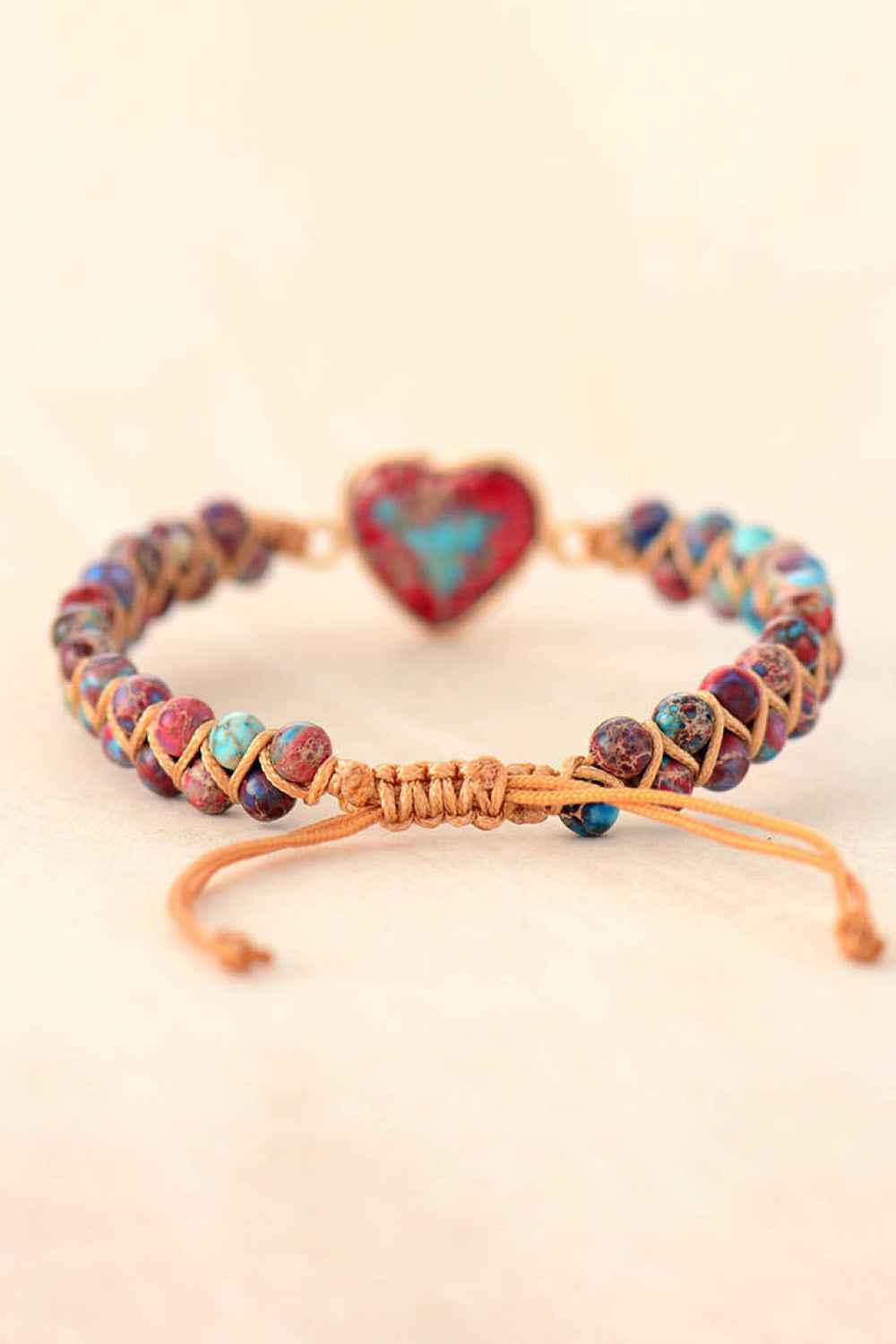 Elegant Natural Heart Stone Bracelet
