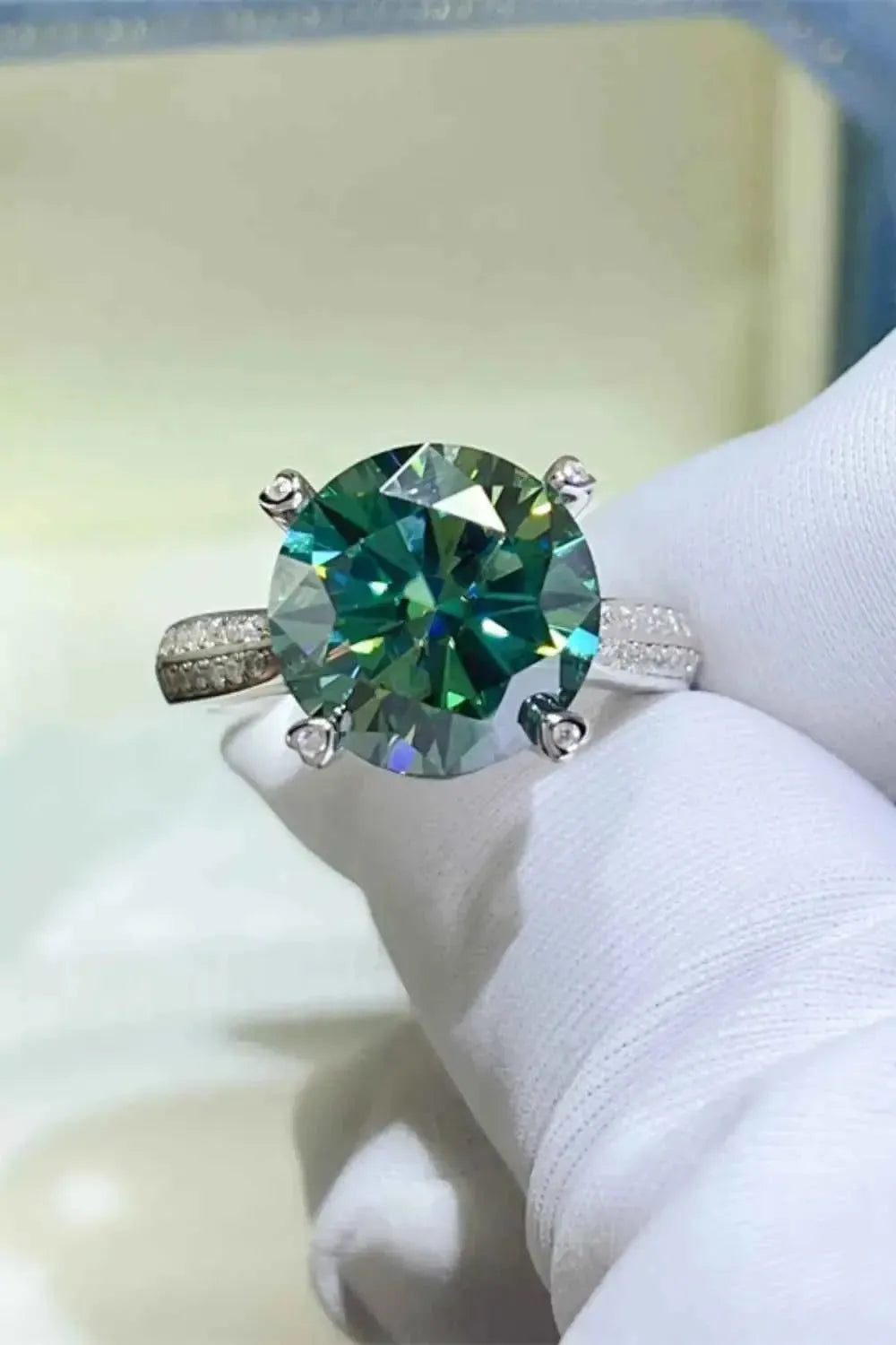 5 Carat Moissanite Ring – Sterling Silver Luxury