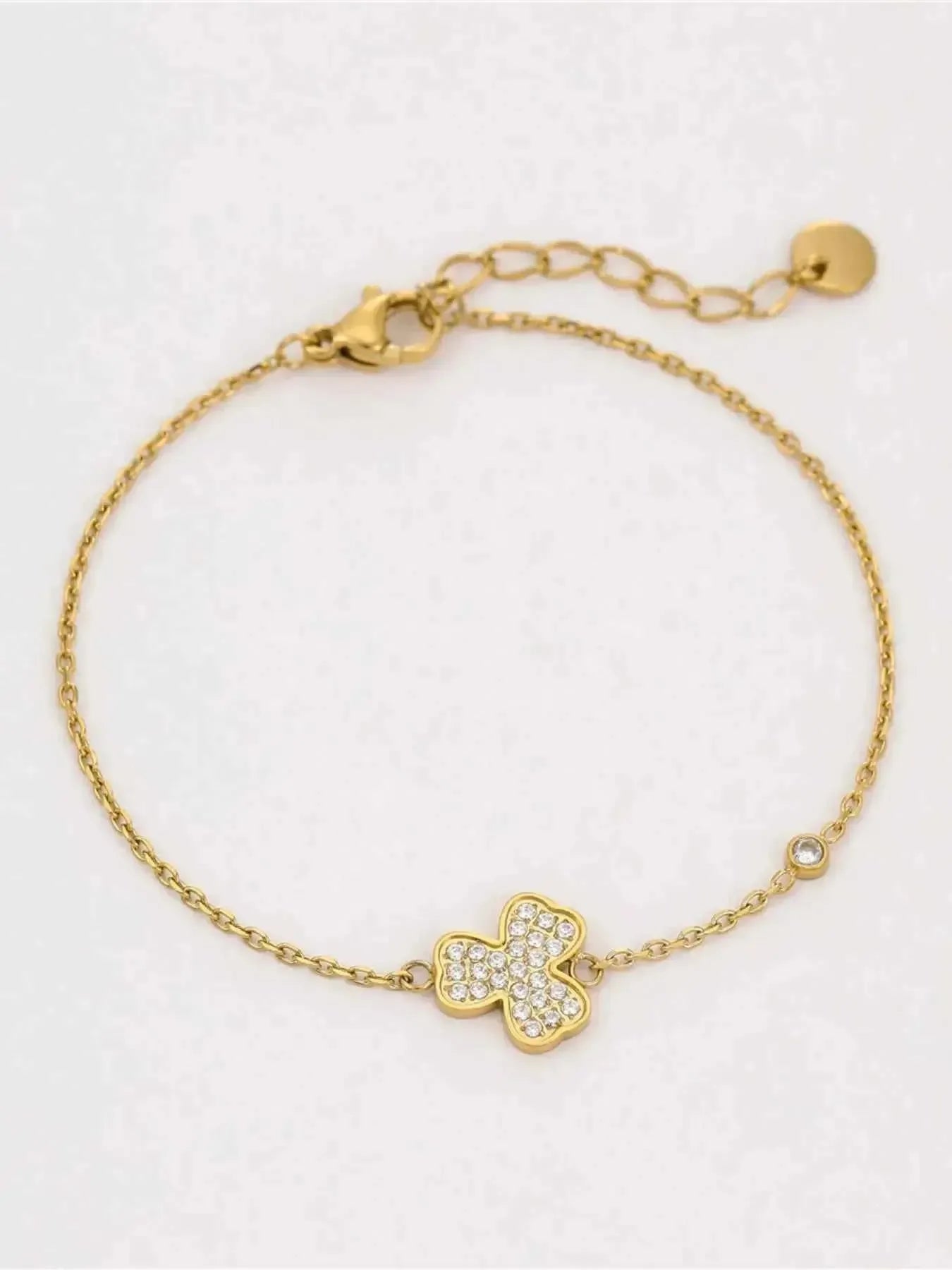 Gold Zircon Chain Bracelet