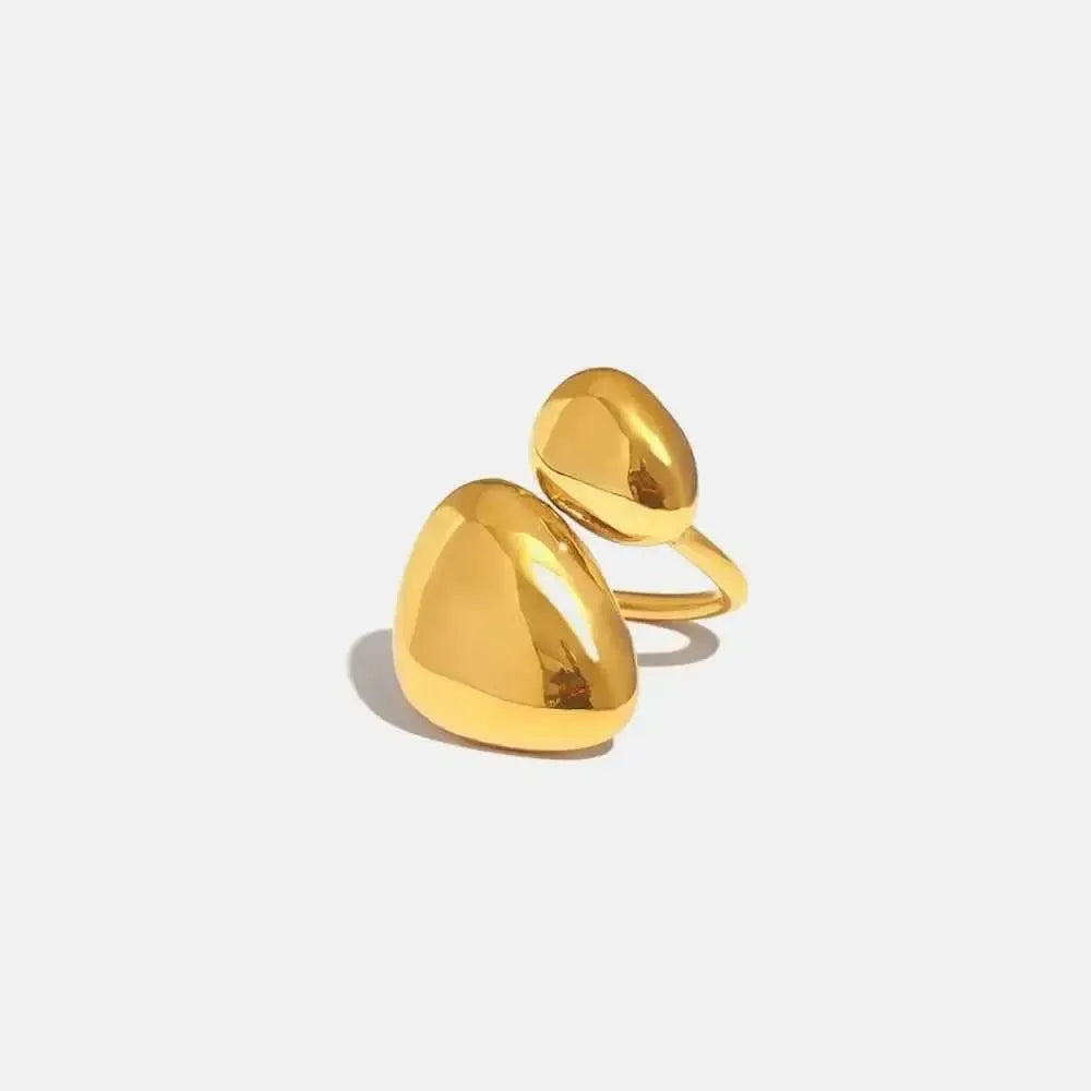 Gold Bypass Ring – Modern Irregular Design