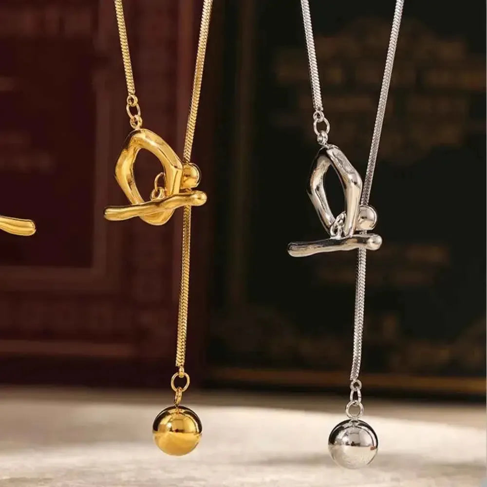 Chic Stainless Steel Bead Chain Necklace