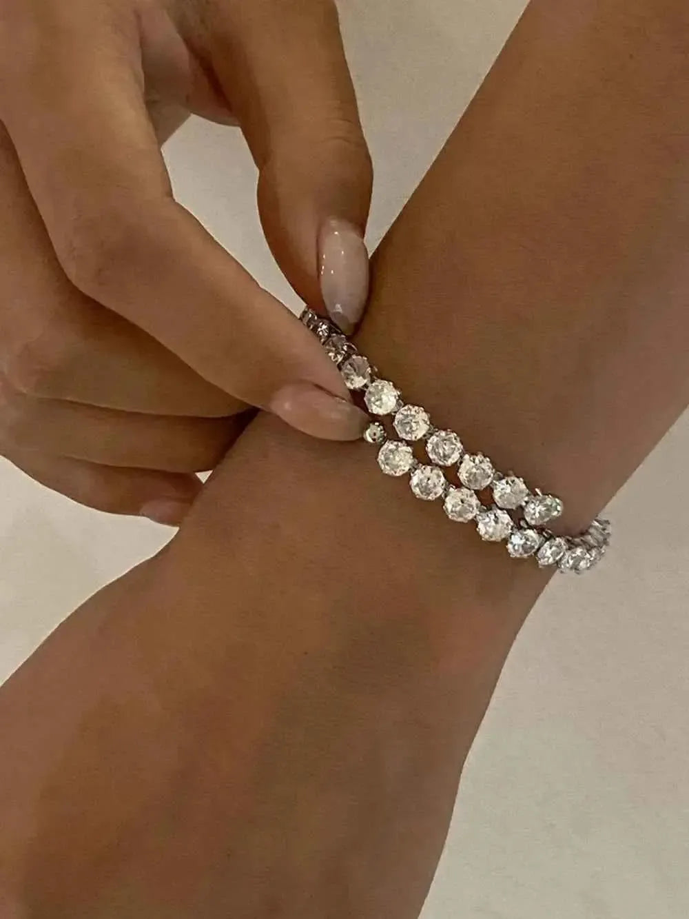 Dainty Zircon Accent Gold Bracelet