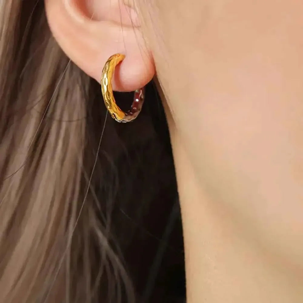 Classic 18K Gold-Plated Huggie Earrings