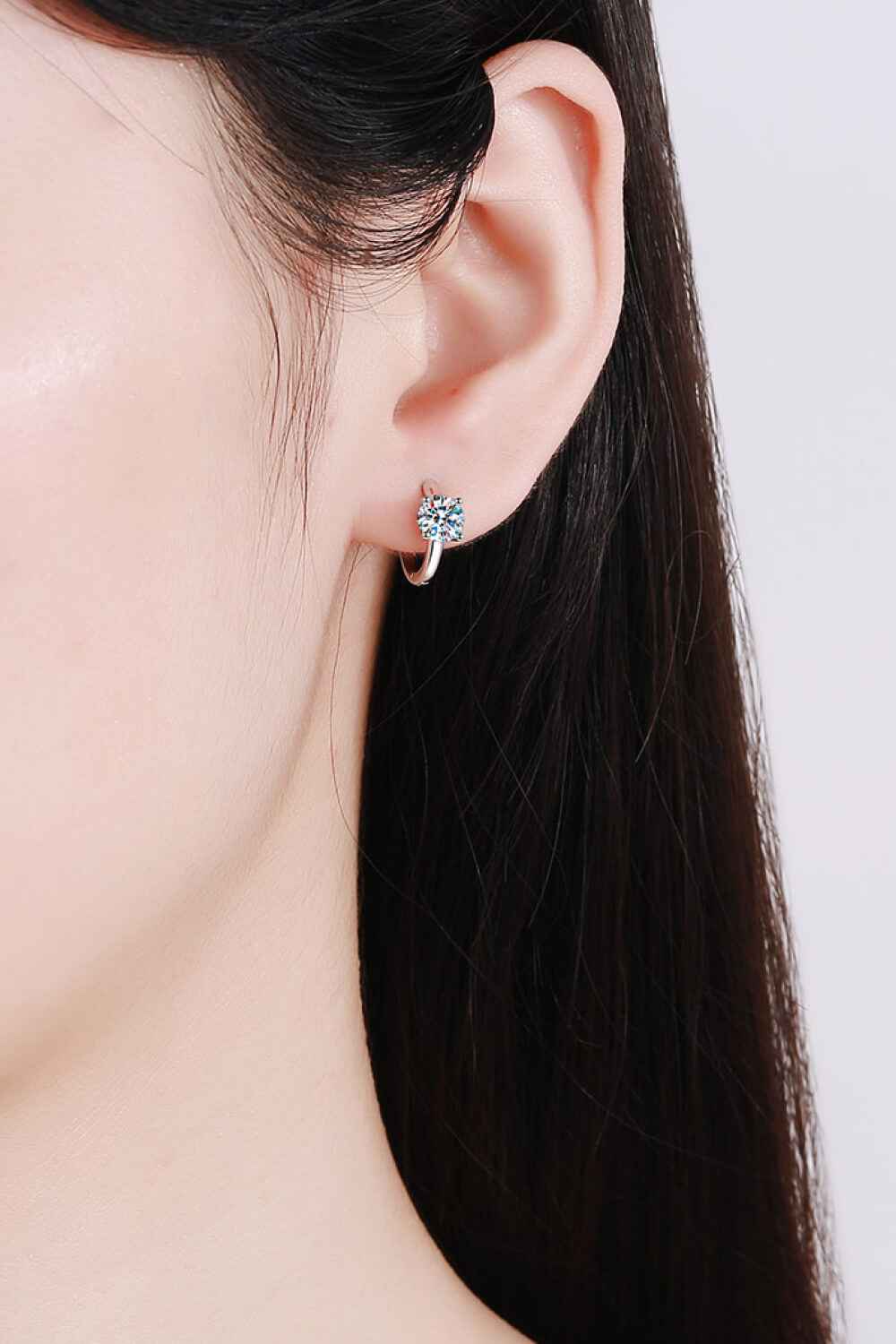 Classic Moissanite Huggies That Dazzle