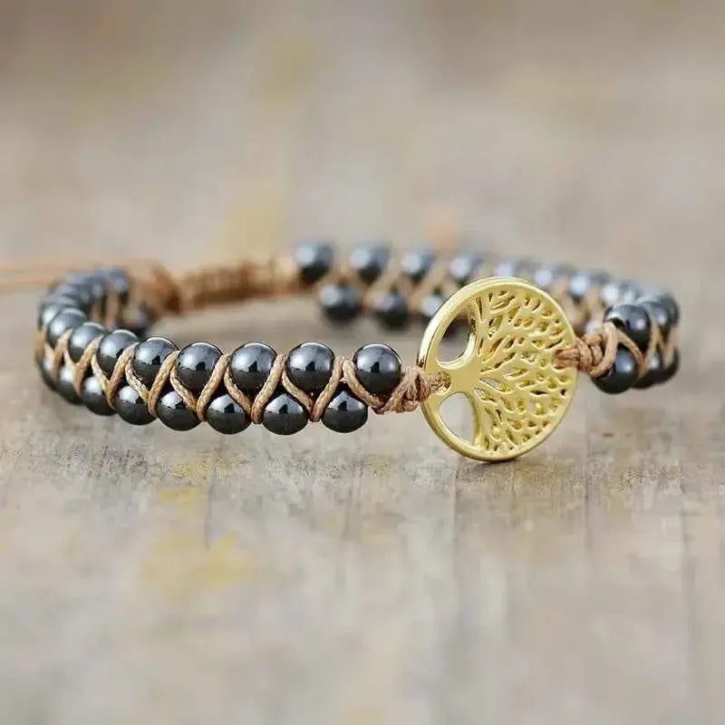 Handcrafted Braided Stone Thread Bracelet