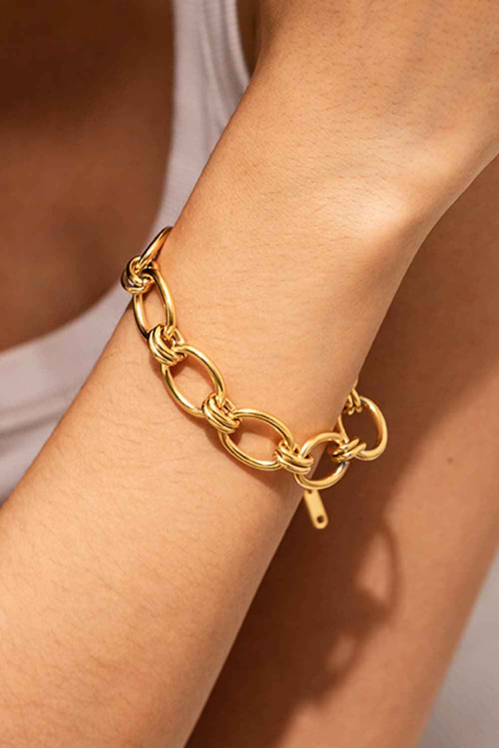 Hypoallergenic Heavy-Link Steel Bracelet