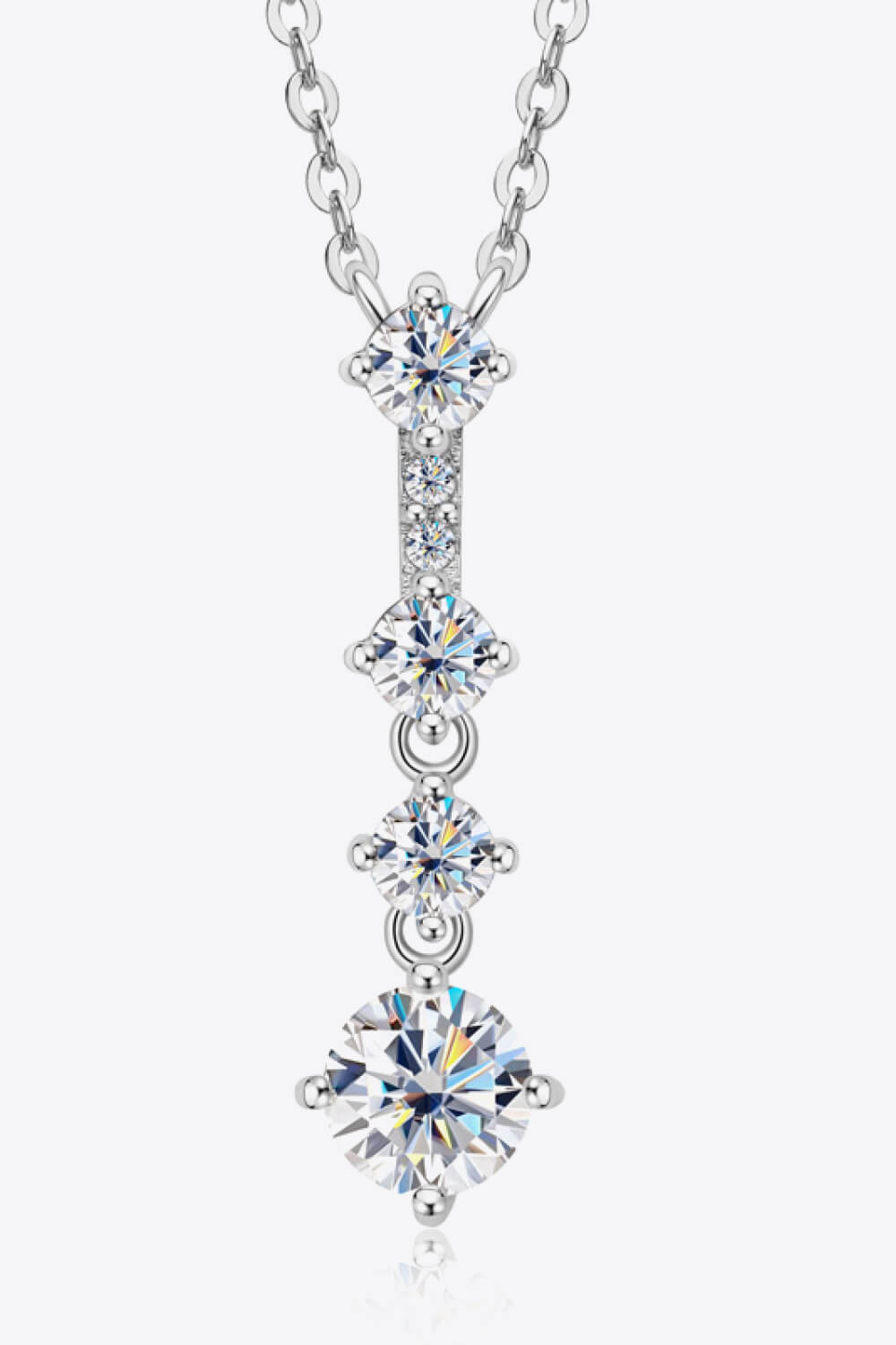Elegant Multi‑Moissanite Necklace