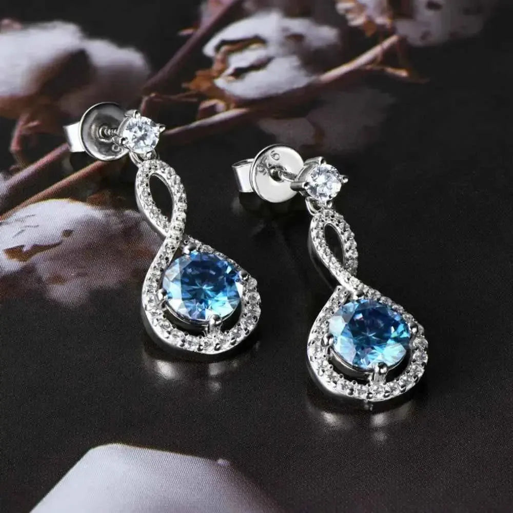 1 Carat Moissanite Silver Studs