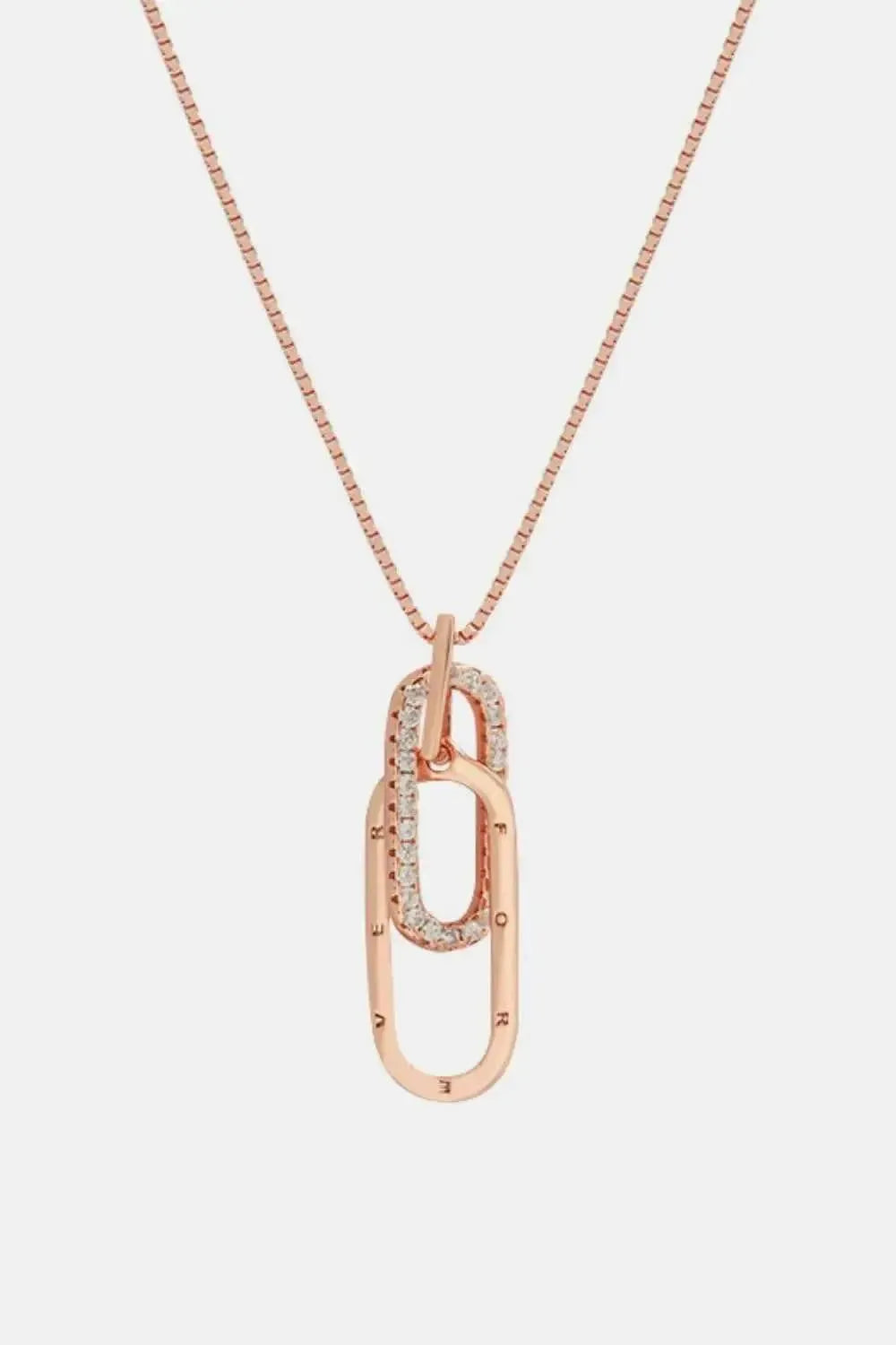 Sparkling Zircon Silver Pendant Necklace