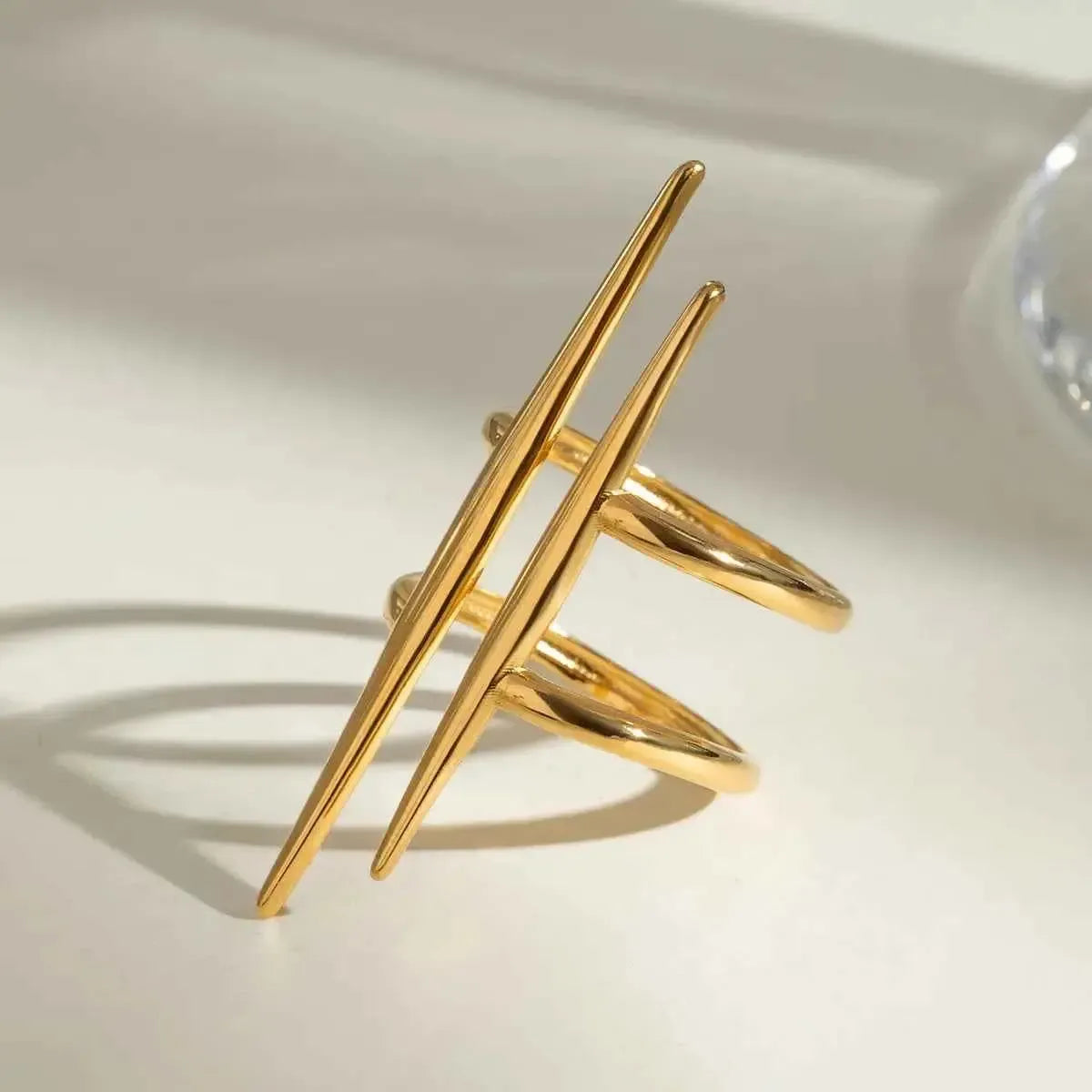 Asymmetrical Gold Ring – Bold, Minimal, Modern