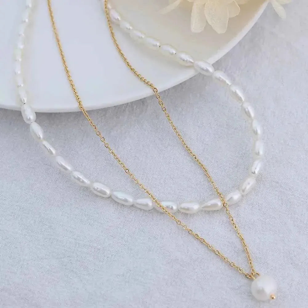 Chic Double‑Layered Pearl Necklace