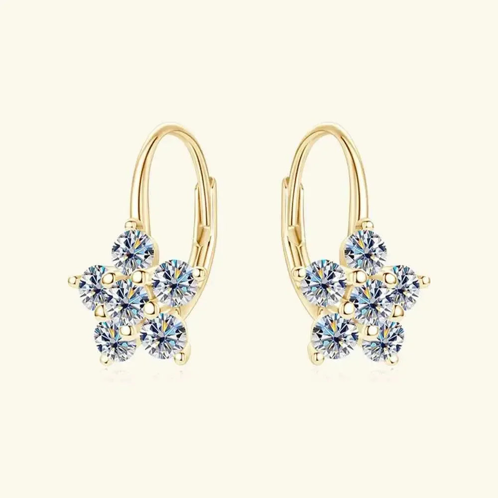 1.2 Carat Sparkling Floral Hoops