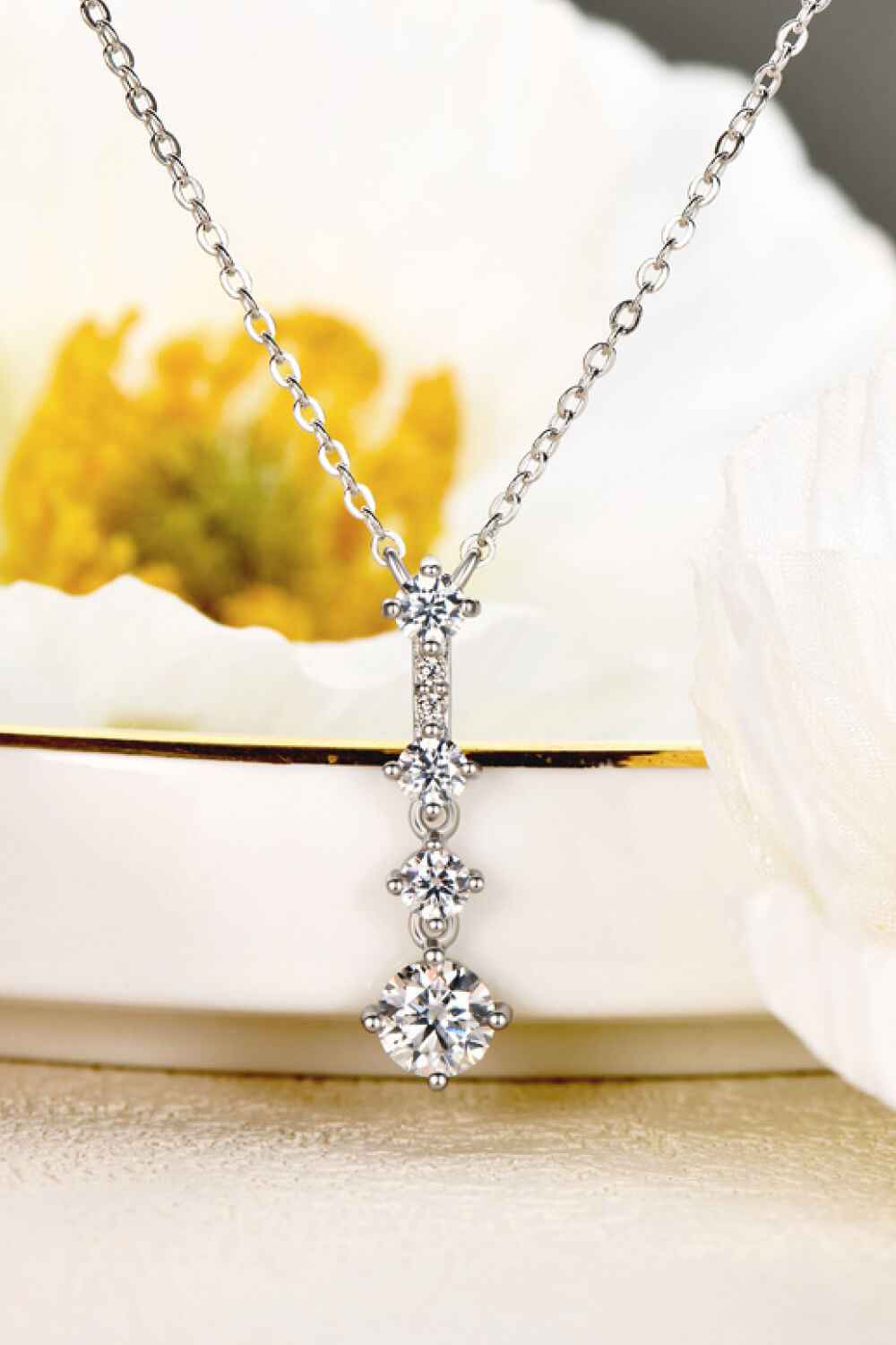 Elegant Multi‑Moissanite Necklace
