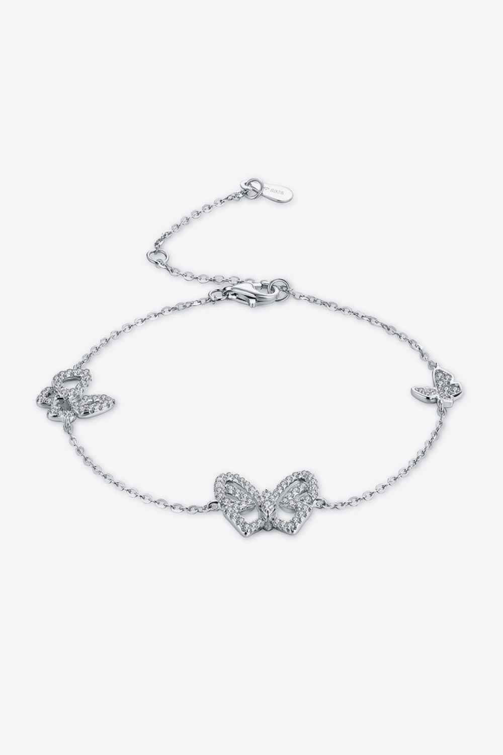 Sparkling Butterfly Moissanite Wristpiece