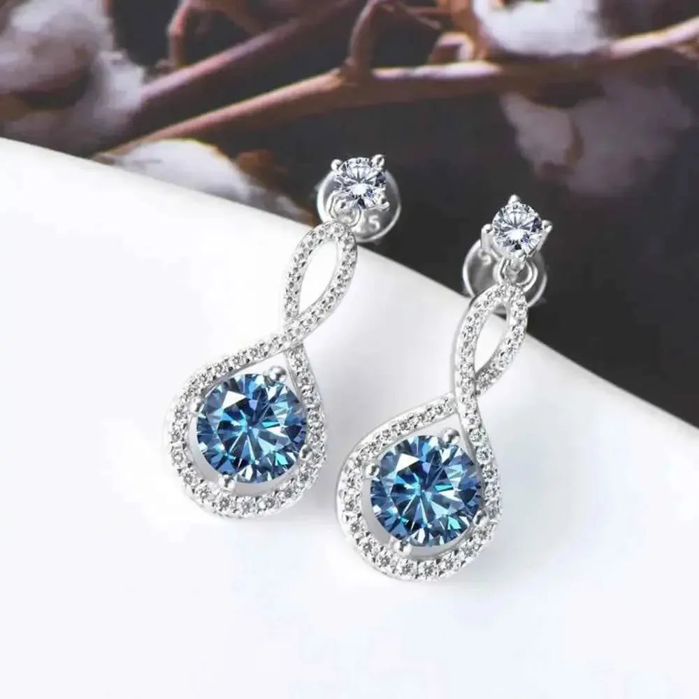 1 Carat Moissanite Silver Studs