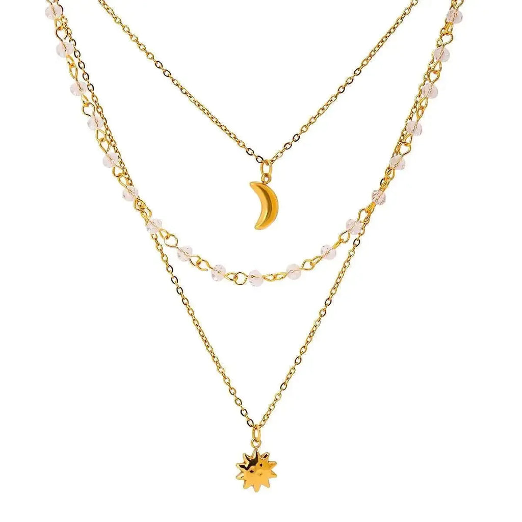 Sun & Moon Gold-Plated Pendant Necklace
