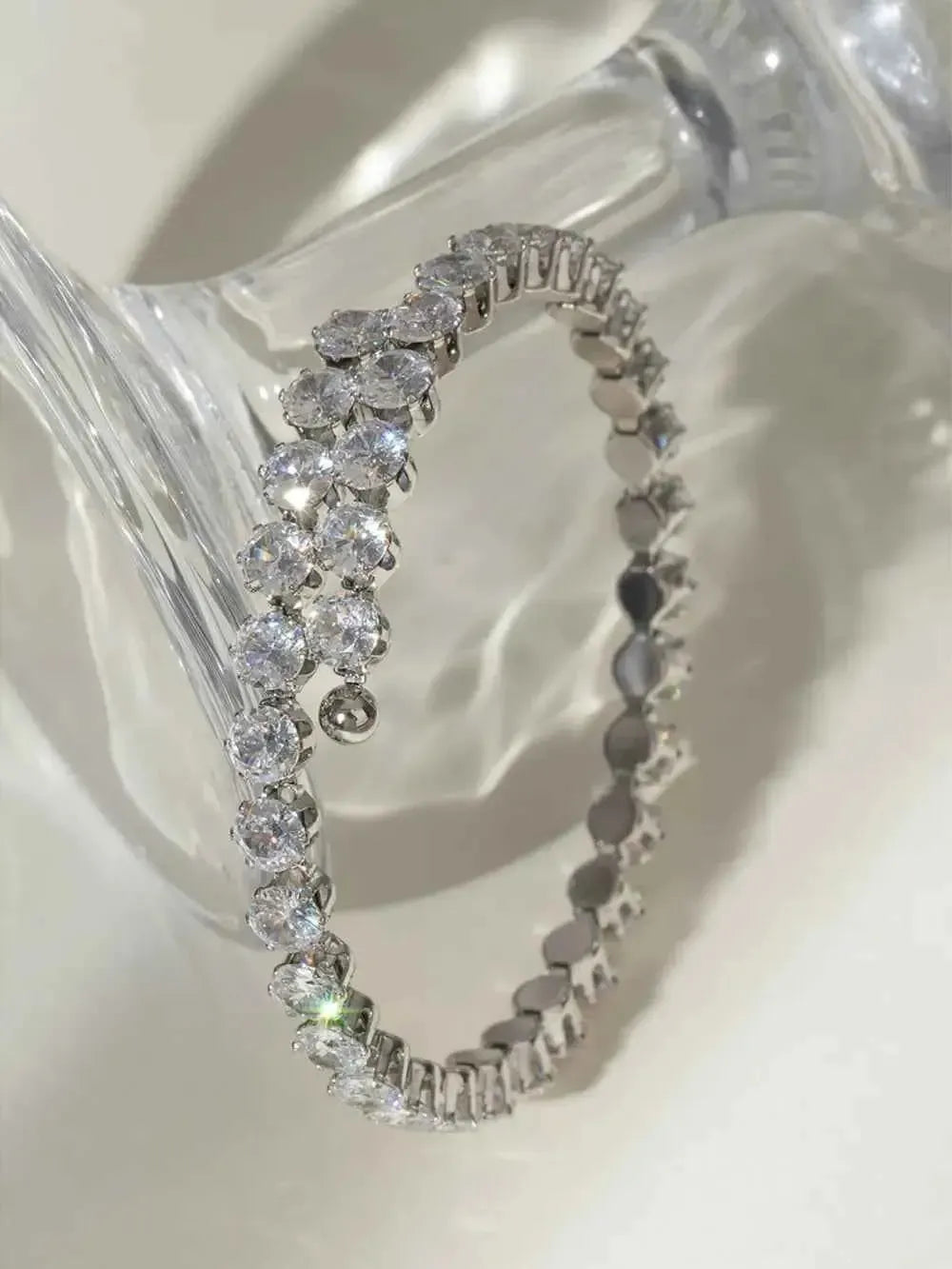 Dainty Zircon Accent Gold Bracelet