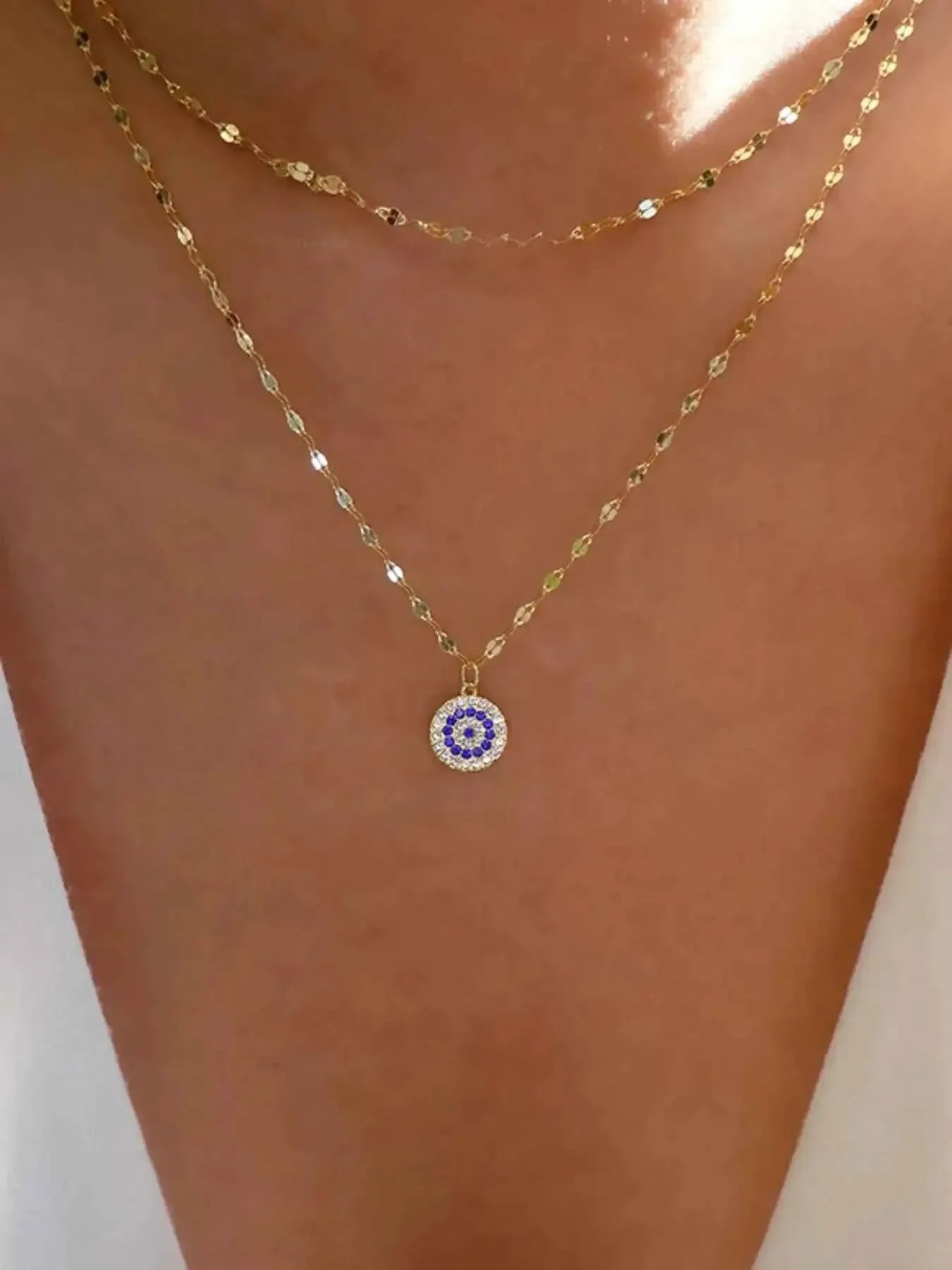 Zircon Luxe – 18K Gold-Plated Layered Necklace