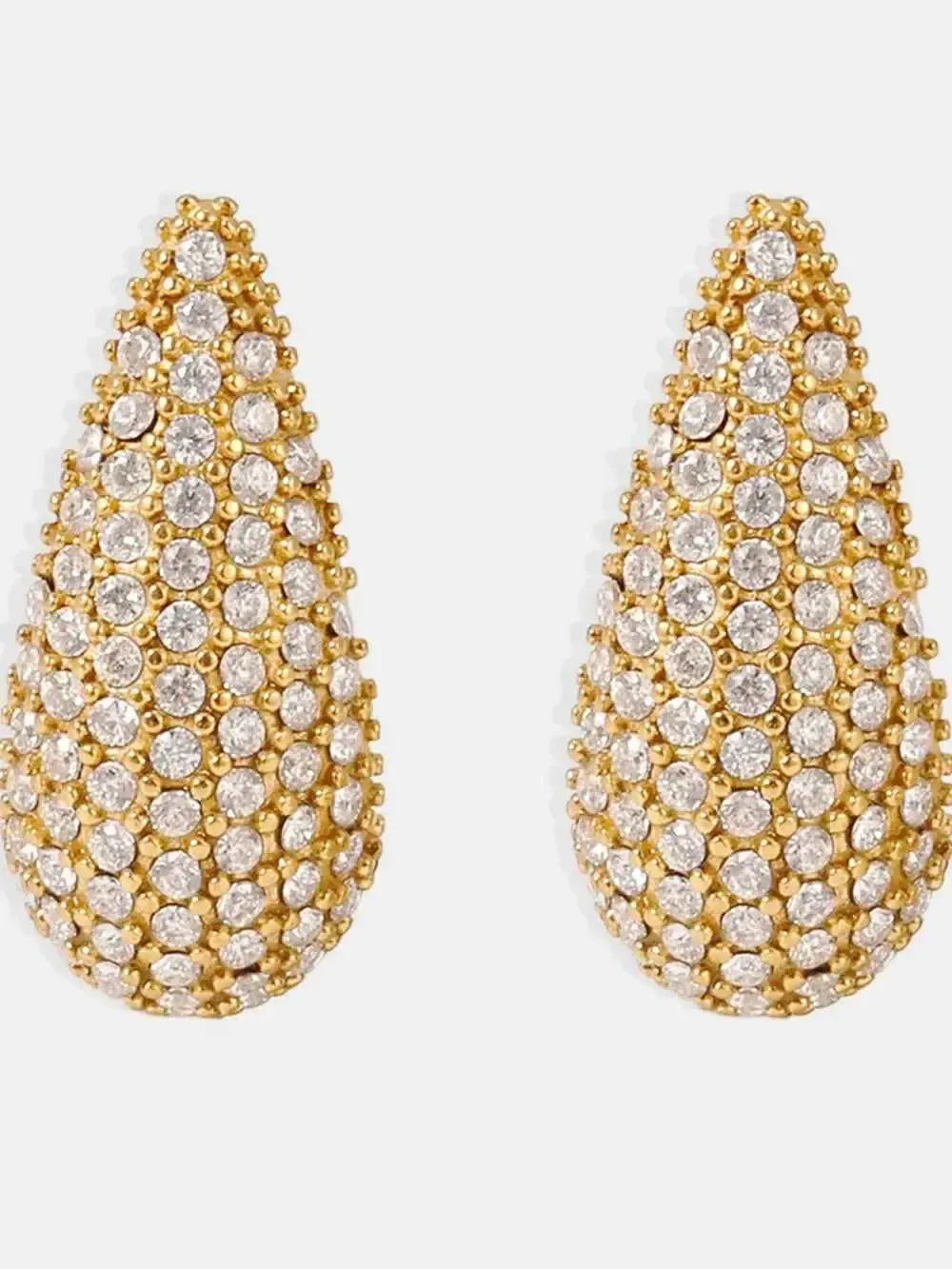 Stainless Steel Teardrop Sparkle