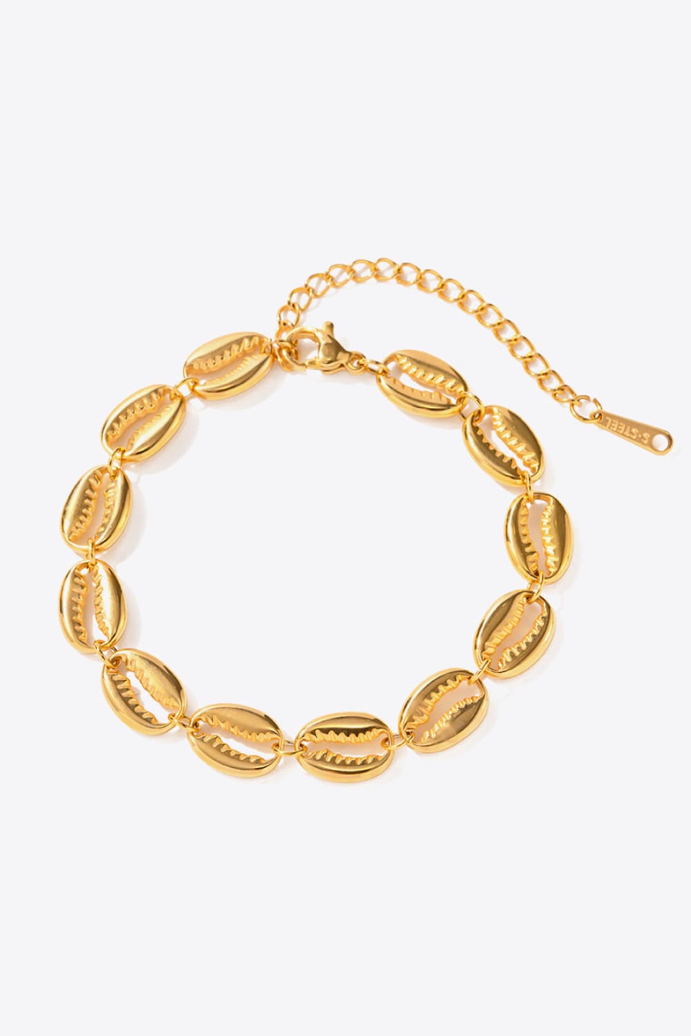 Shell Charm Stainless Steel Bracelet