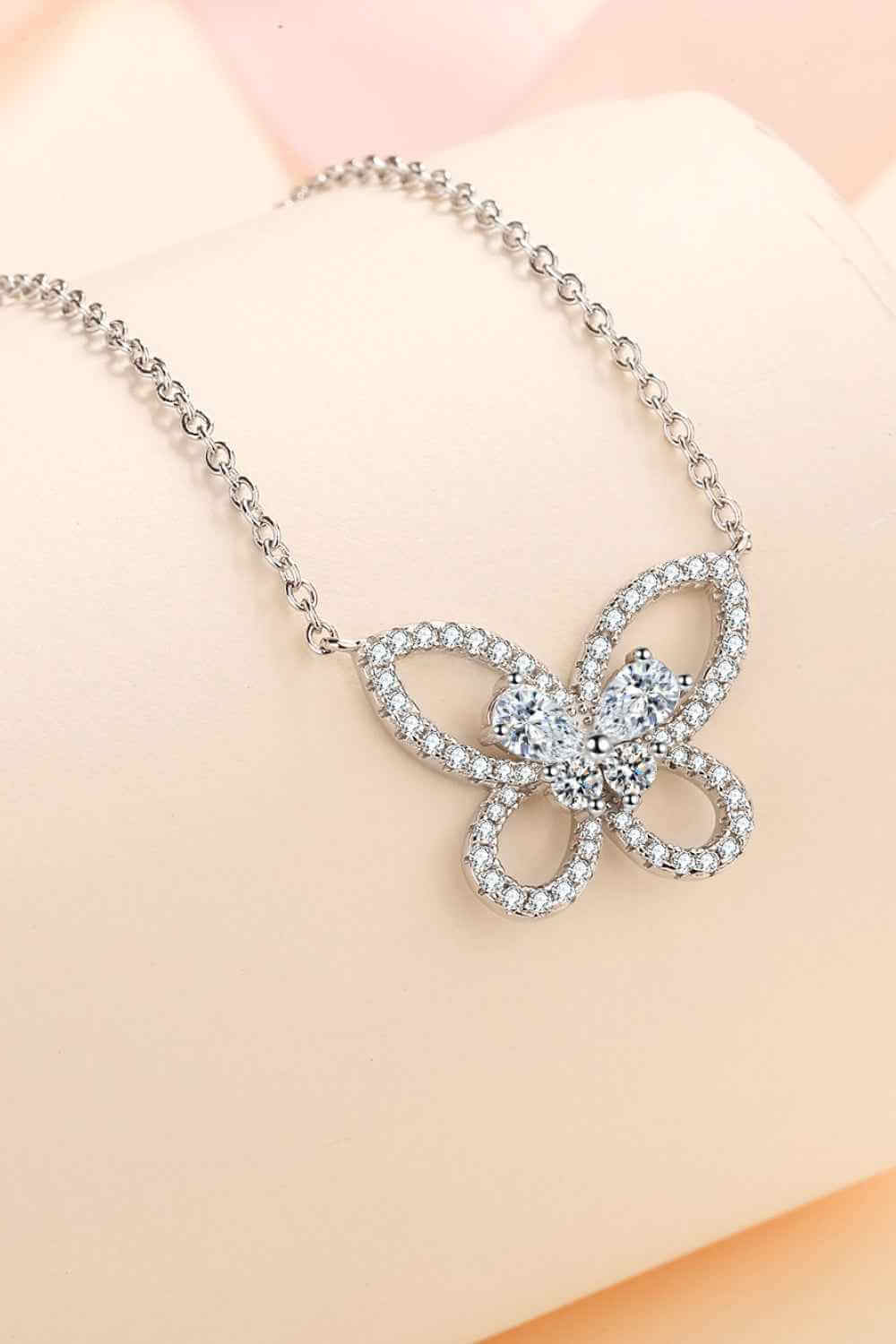 Elegant Butterfly Moissanite Necklace
