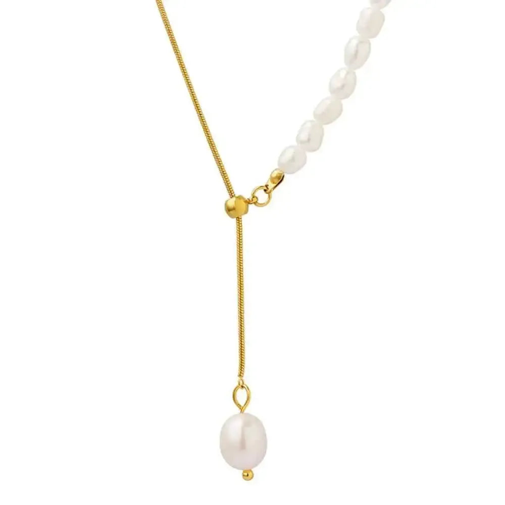 Elegant Freshwater Pearl Chain Necklace