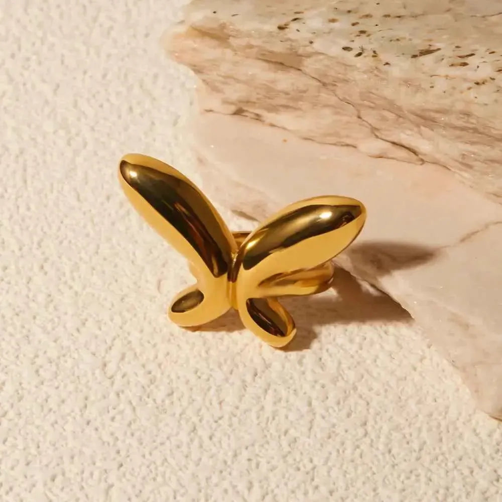 Elegant Butterfly Ring – Gold Jewelry