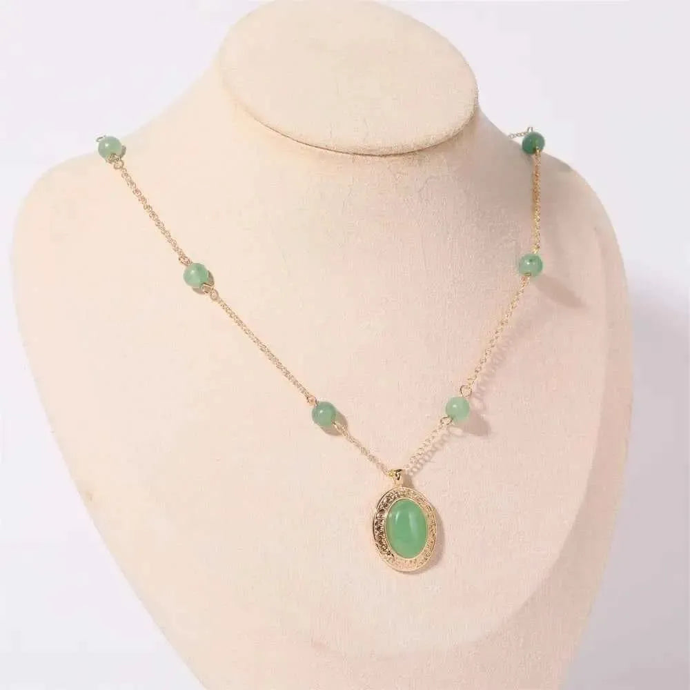 Copper Crystal Pendant Necklace