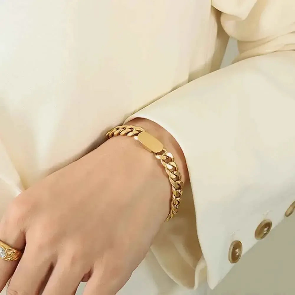 Lightweight Gold-Tone Titanium Bracelet
