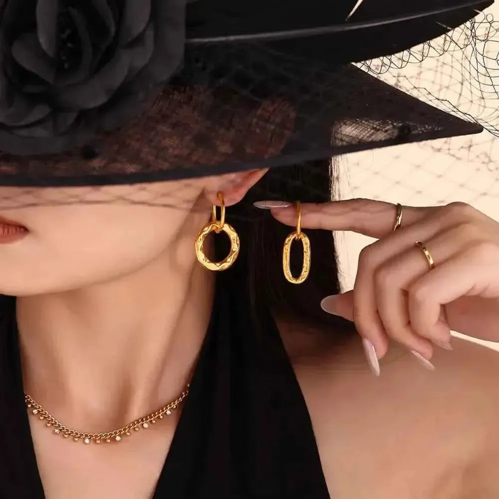 Polished Circular Gold Hoops