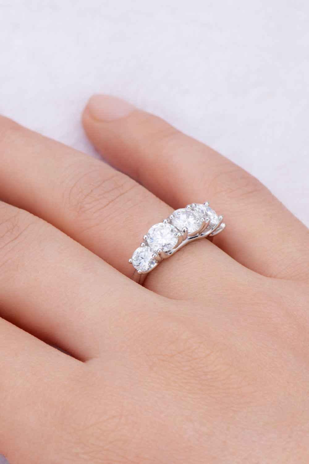 925 Silver Moissanite Wedding Ring