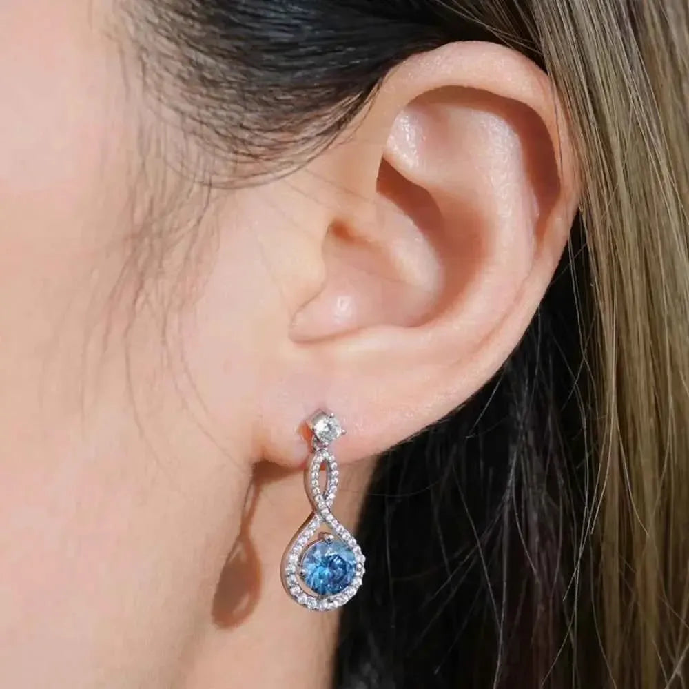 1 Carat Moissanite Silver Studs
