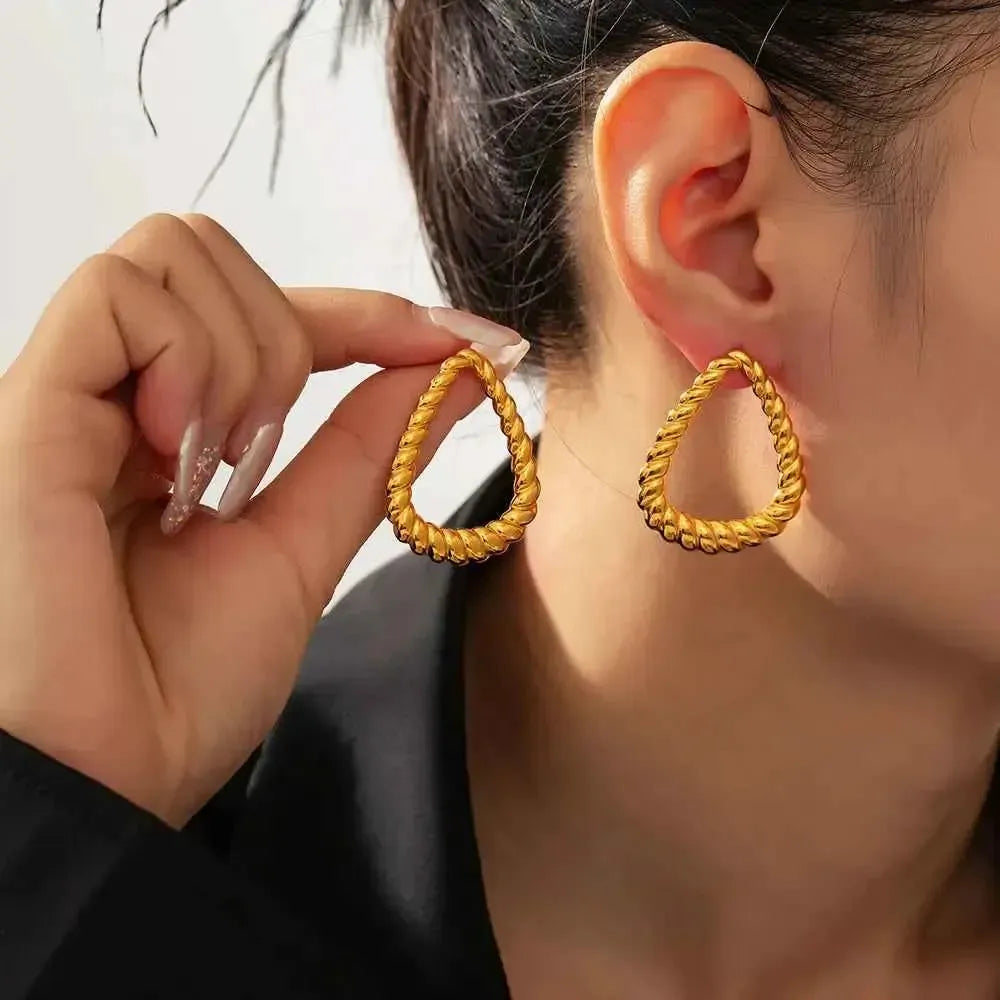 Twisted 18K Gold-Plated Earrings