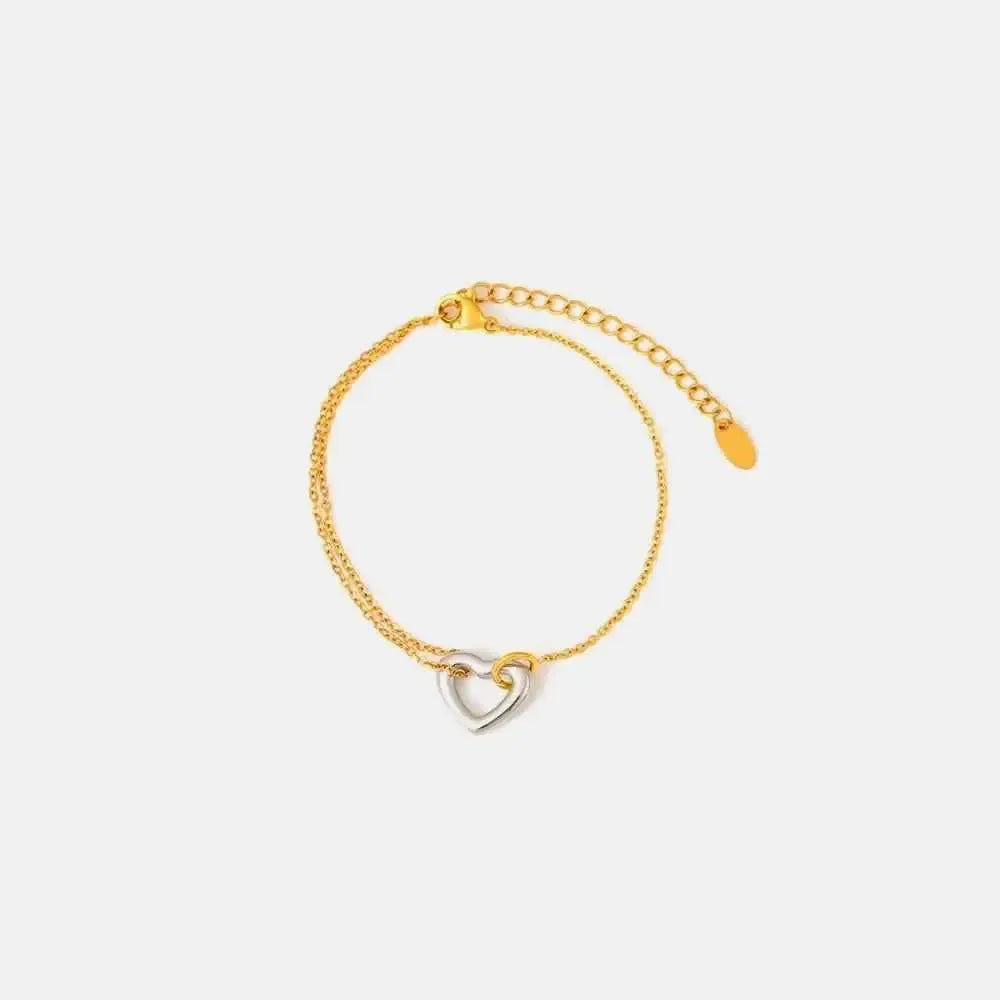Romantic Heart Link Chain Bracelet